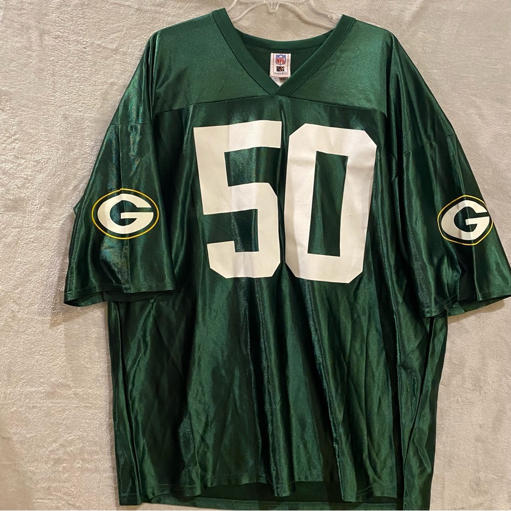 AJ Hawk Jersey Men’s 2XL Green #50 Green Bay Packers Home NFL Players Inc